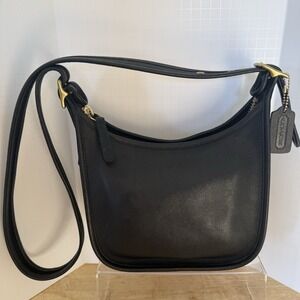Coach Vintage Leather Purse 9950 Black Janice Legacy Bag Y2k 2001 Brass